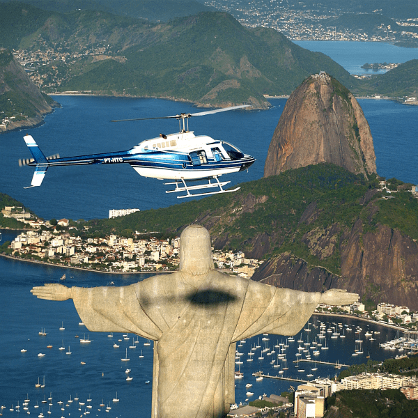 PASSEIO DE HELICÓPTERO pelo Rio é sempre inesquecível